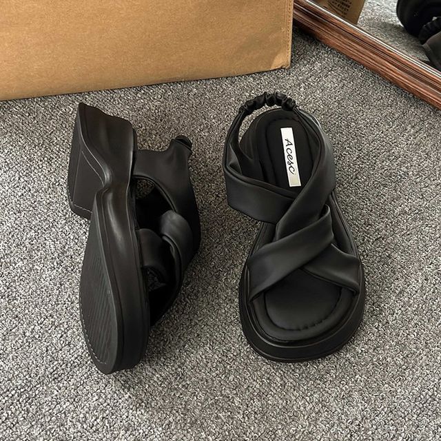 Sandals Platform Slingback Knot