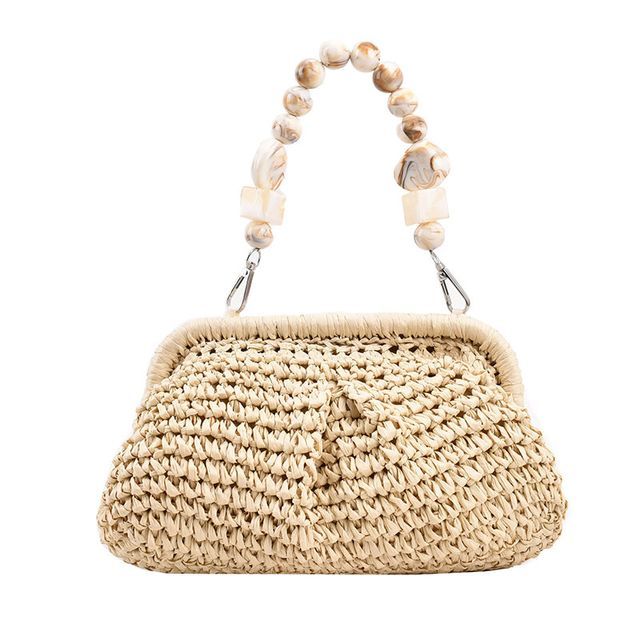Straw Strap Handbag Bead