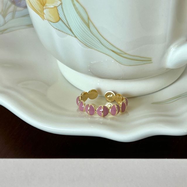 Bague ouverte à motifs