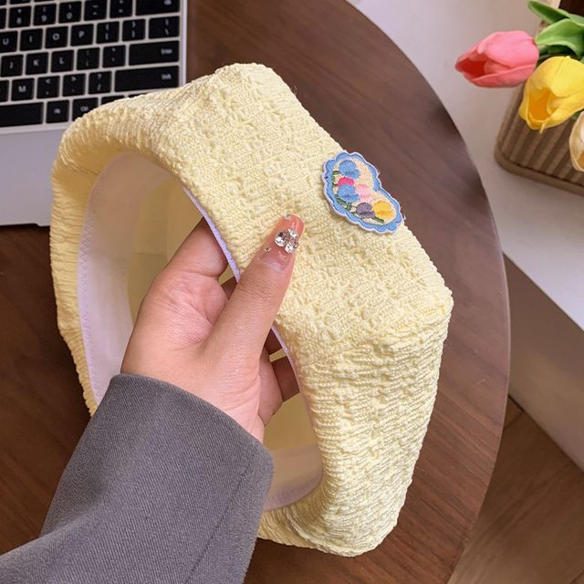 Flower Heart Applique Beret