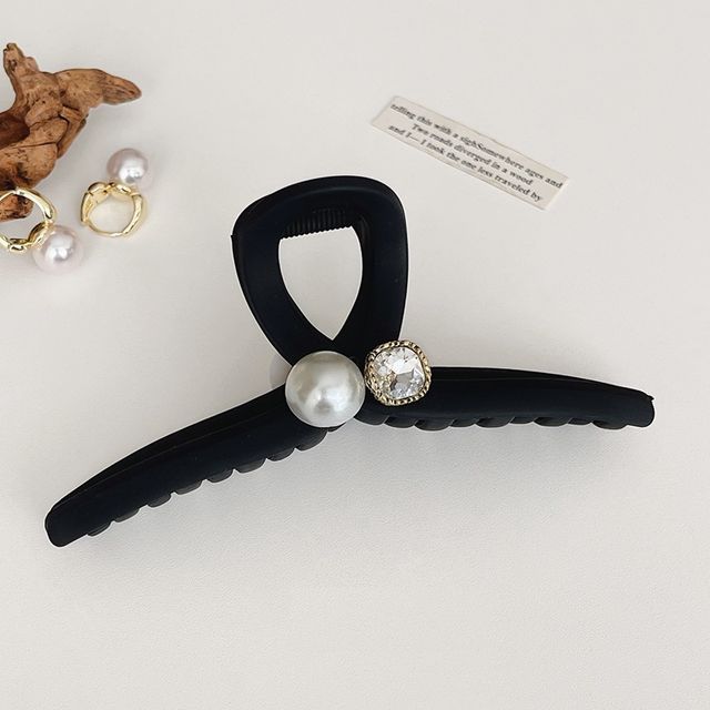 Pince à cheveux en fausses perles et strass
