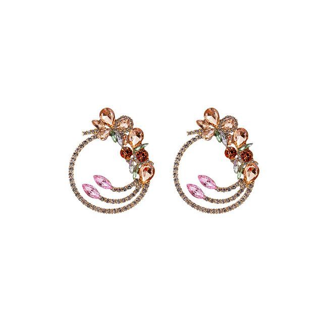 Boucles d'oreilles pendantes / clous d'oreilles en strass