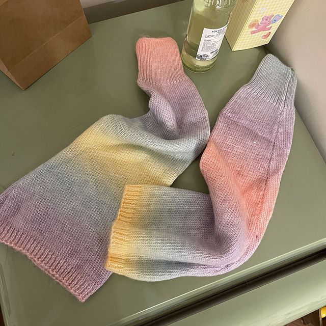 Jambière en tricot ombré