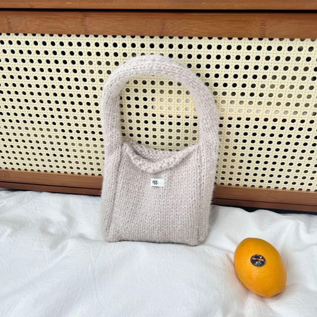 Applique Bag Knit Plain Shoulder Label