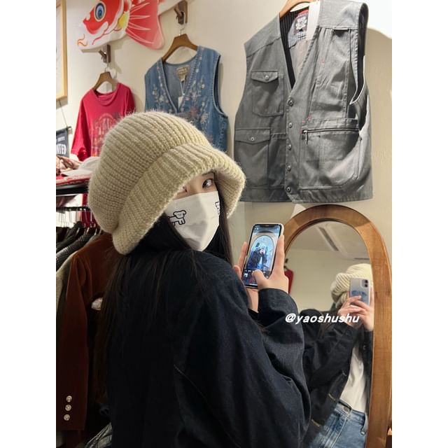 Slouchy Plain Beanie Knit