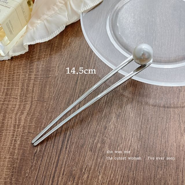 Pic à cheveux en alliage de fausses perles