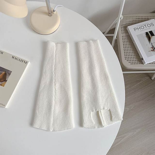 Jambière en tricot côtelé uni