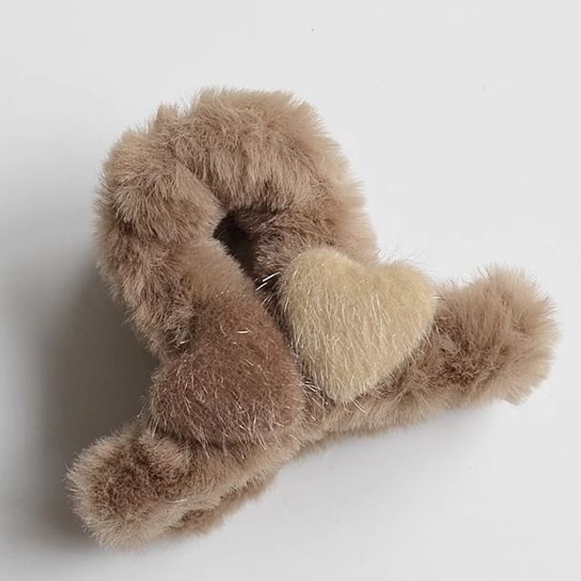 Pince à cheveux en chenille en forme de cœur