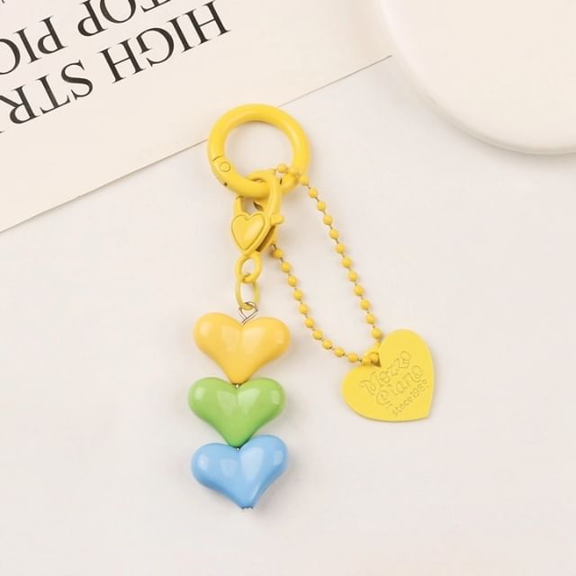 Heart Resin Bag Charm Keyring