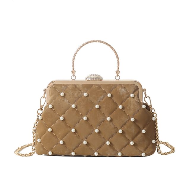 Chain Faux Strap Bag Pearl Crossbody