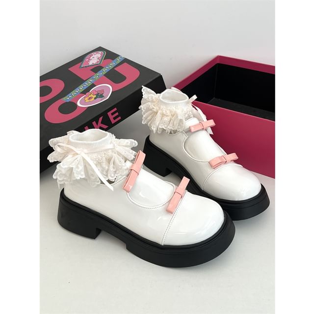 Chaussures Mary Jane en similicuir verni