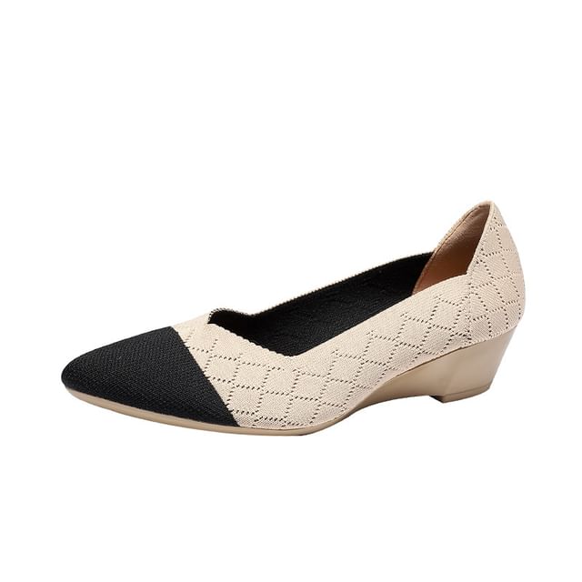 Pumps Woven Wedge-Heel Pointed