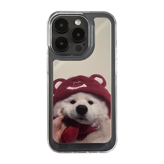 Coque de téléphone miroir pour chien - iPhone 15 Pro Max / 15 Pro / 15 Plus / 15 / 14 Pro Max / 14 Pro / 14 Plus / 14 / 13 Pro Max / 13 Pro / 13 / 13 mini / 12 Pro Max / 12 Pro / 12 / 12 mini / 11 Pro Max / 11 Pro / 11