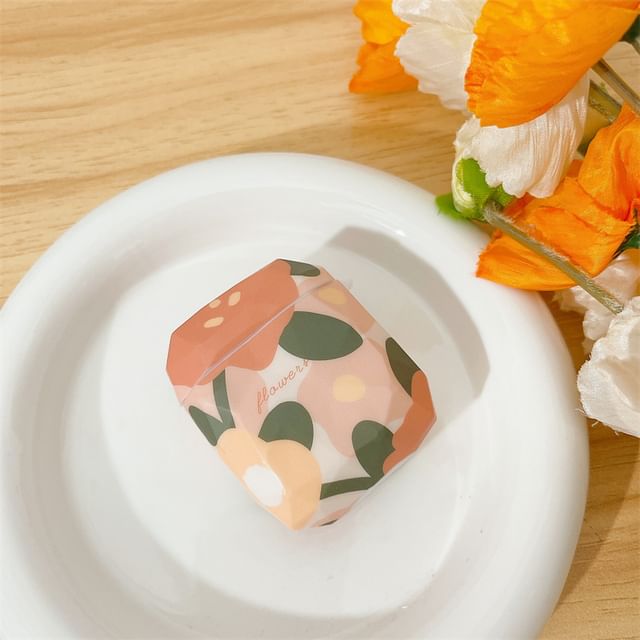 Étui pour écouteurs AirPods à imprimé floral