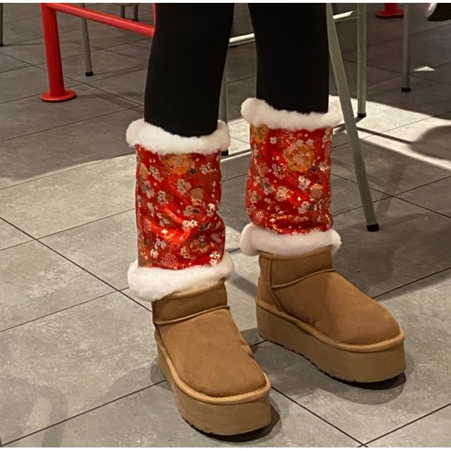 Jambière en polaire brodée