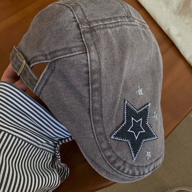 Flat Cap Star Applique