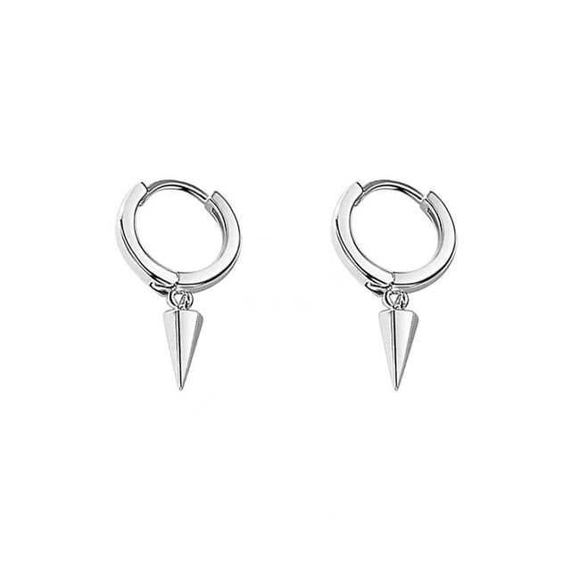 Boucles d'oreilles créoles en argent sterling avec cône