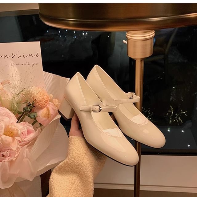 Chunky Pumps Heel Mary Jane