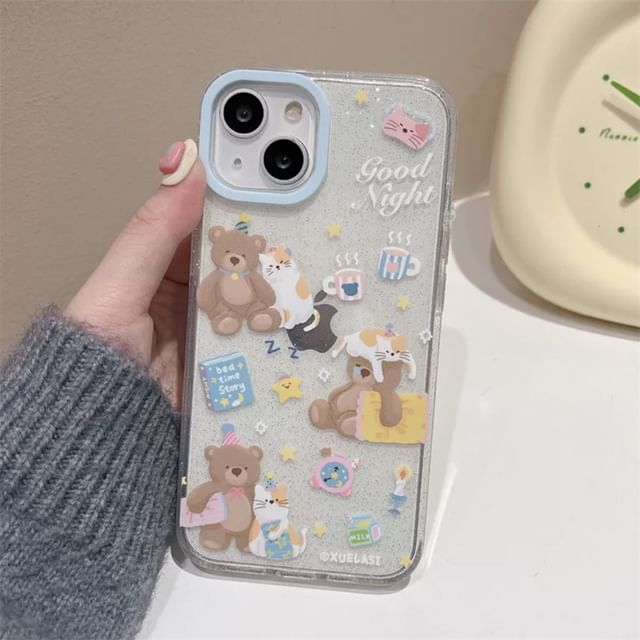 Coque de téléphone à motif animal - 15 Pro Max / 15 Pro / 15 / 14 Pro Max / 14 Pro / 14 / 13 Pro Max / 13 Pro / 13 / 12 Pro Max / 12 Pro / 12 / 11