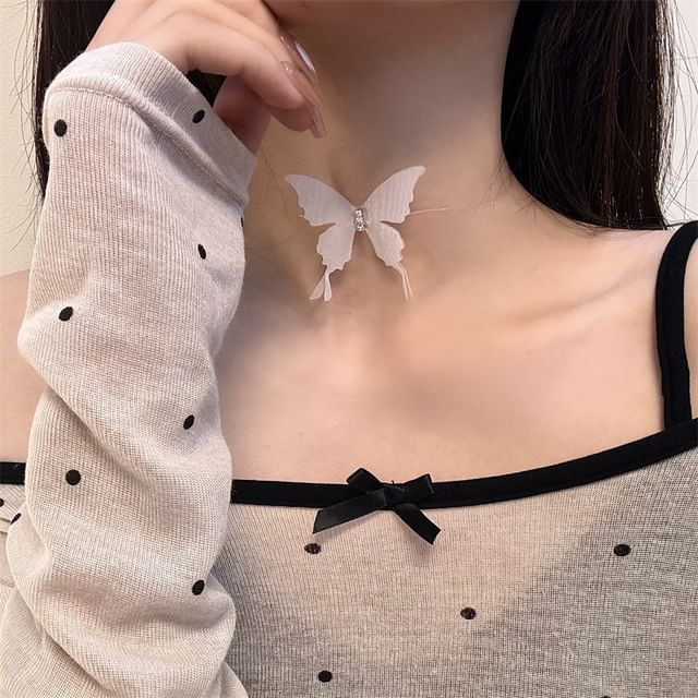 Butterfly Fabric Choker