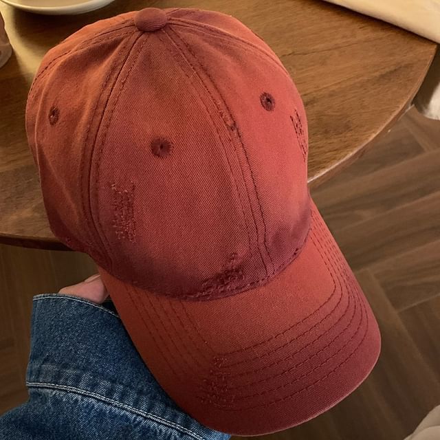 Distressed Plain Cap Baseball