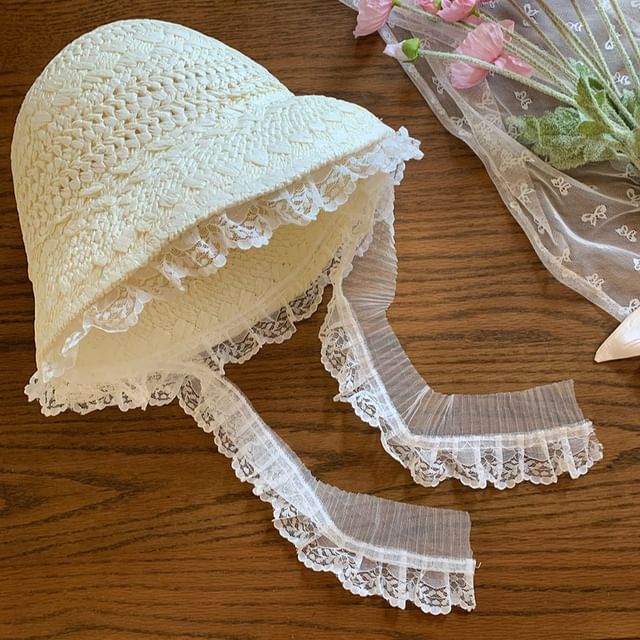 Bucket Lace Hat Trim Straw