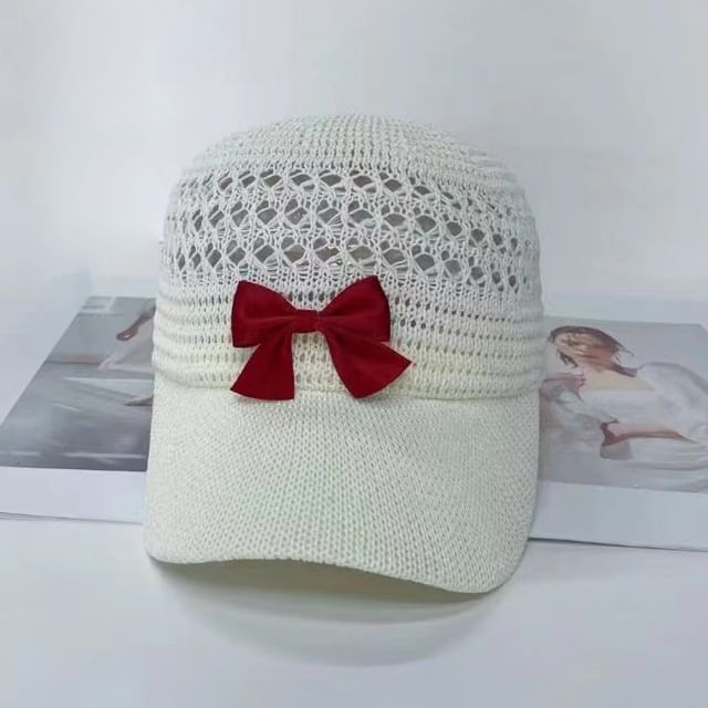 Cap Bow Woven Baseball