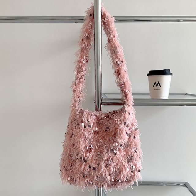 Crossbody Sequin Fringed Bag