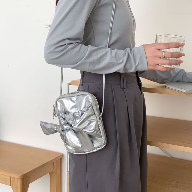 Crossbody Nylon Bag Bow