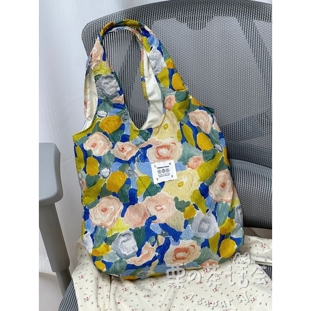 Sac fourre-tout fleuri / Bijou de sac / Ensemble