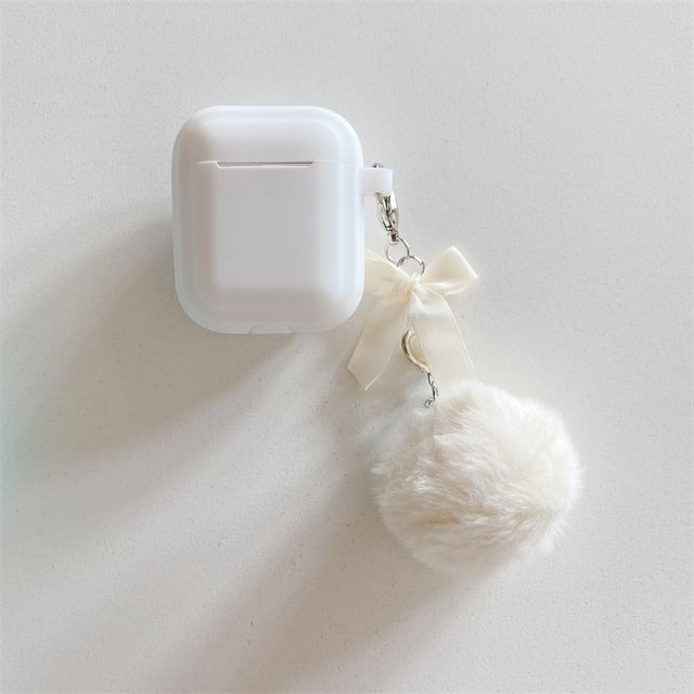 Étui pour écouteurs AirPods / Pro avec pompon en ruban