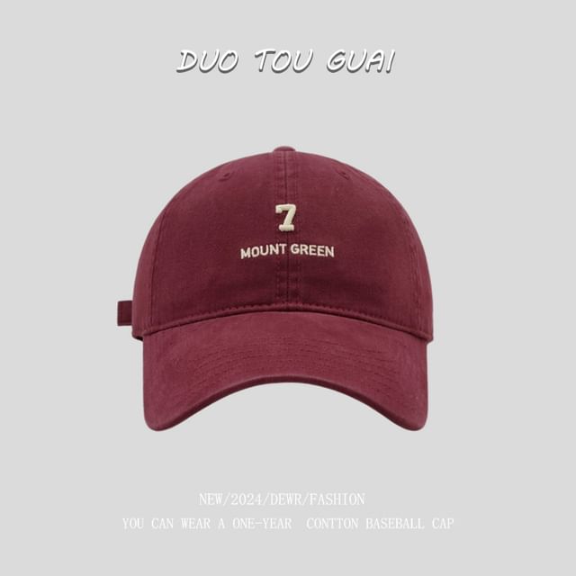 Number Embroidered Cap Baseball