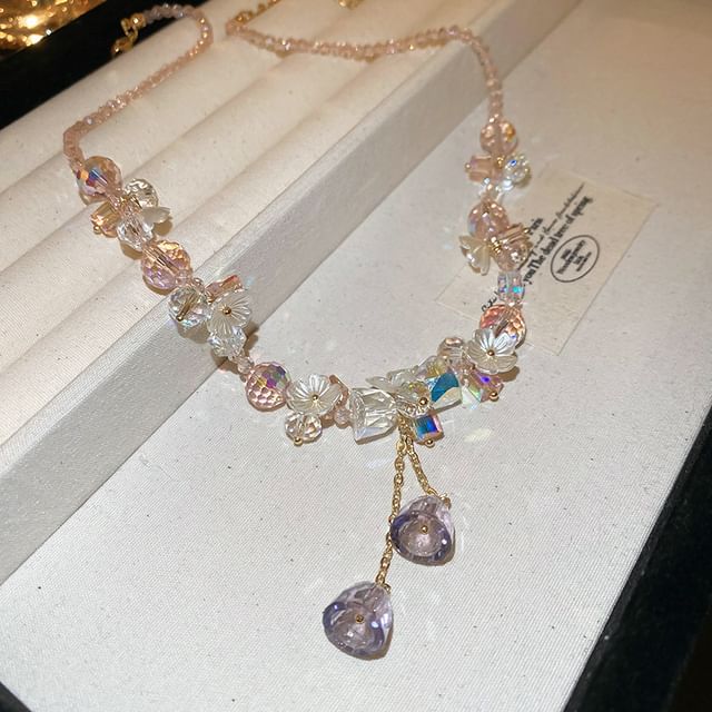 Choker Earring / Faux Crystal Bracelet Dangle