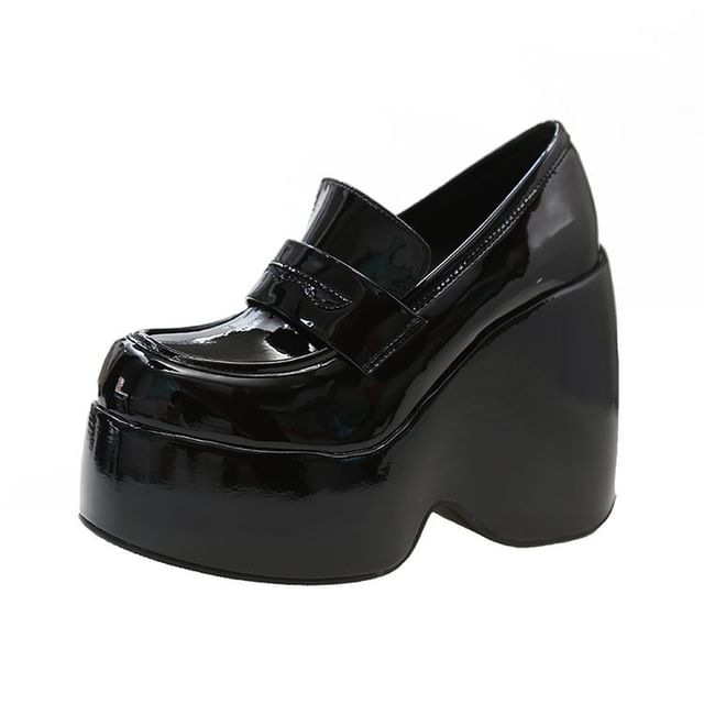 Wedge Loafer Platform Penny Pumps