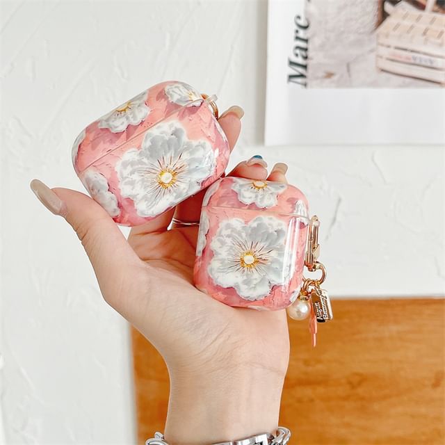 Étui pour écouteurs AirPods / Pro à motif floral
