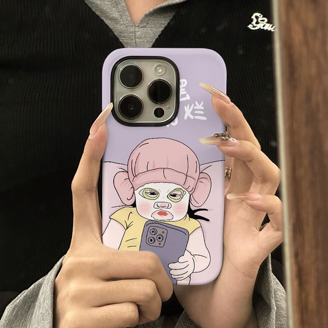 Coque de téléphone à motif de dessin animé - iPhone 15 Pro Max / 15 Pro / 15 Plus / 15 / 14 Pro Max / 14 Pro / 14 Plus / 14 / 13 Pro Max / 13 Pro / 13 / 13 mini / 12 Pro Max / 12 Pro / 12 / 12 mini / 11 Pro Max / 11 Pro / 11