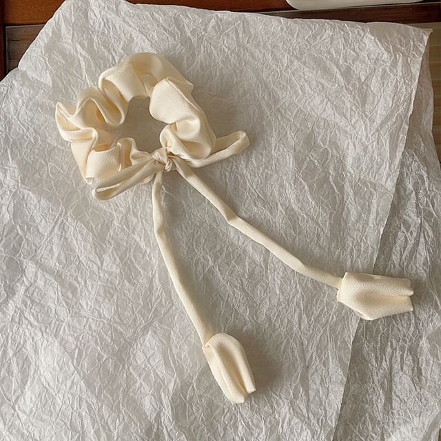 Satin-Haargummi mit Blumenschleife