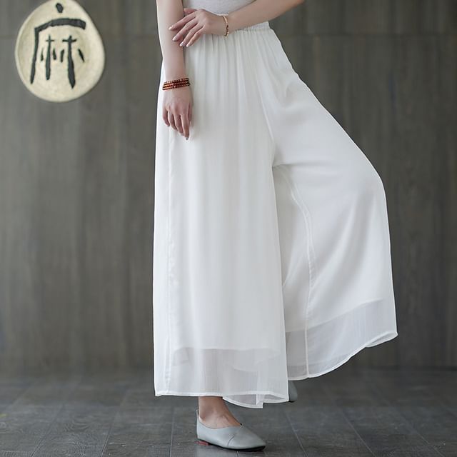Culotte unie à taille élastique