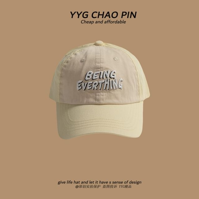 Cap Tone Two Lettering Baseball Embroidered