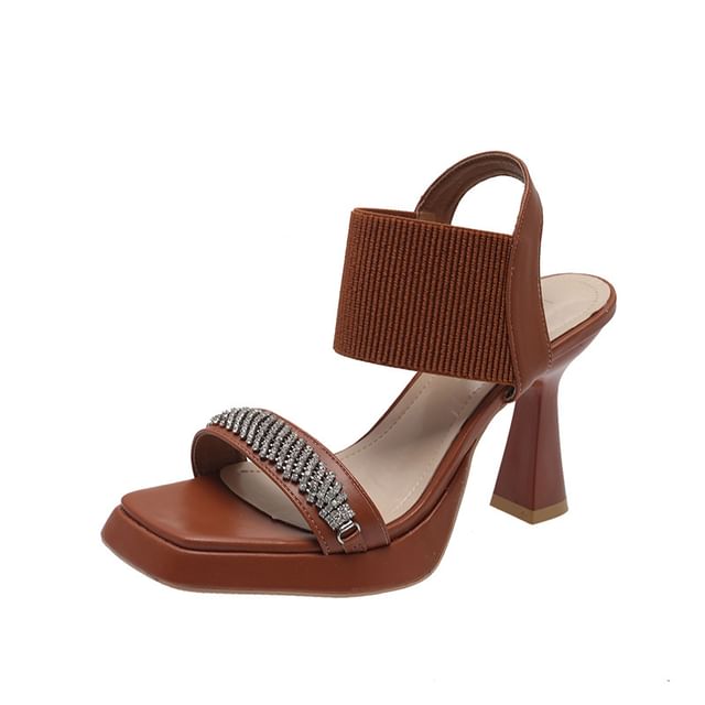 Wedge Rhinestone Sandals Heel