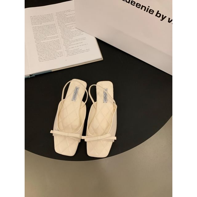 Sandales à bride arrière avec nœud