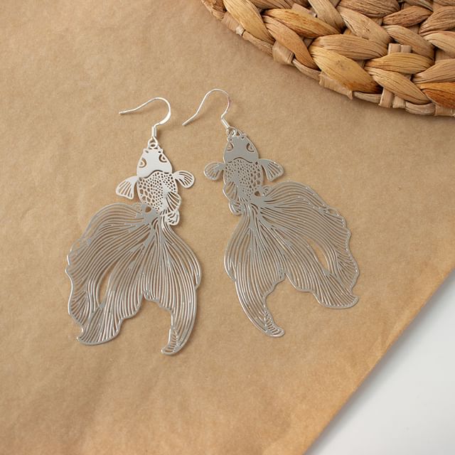 Drop Fish Earrings Hollow