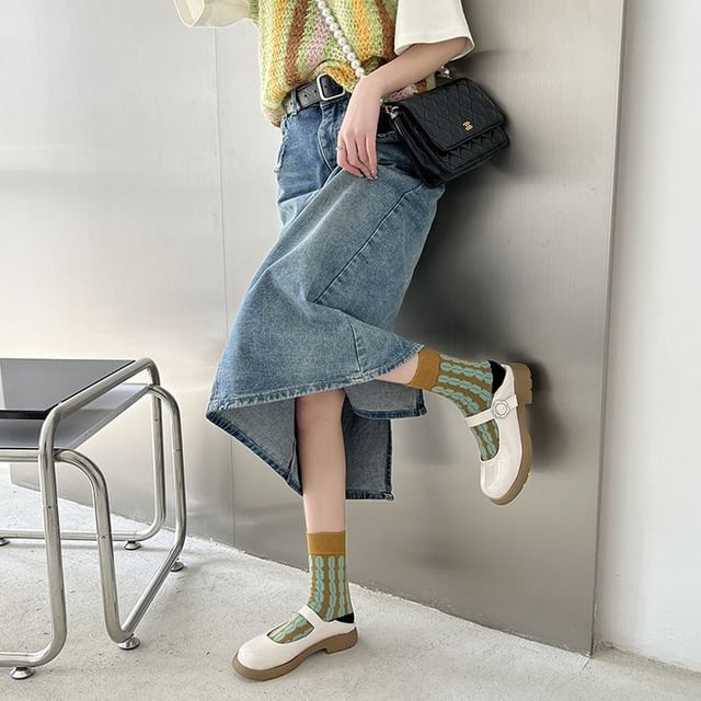 Chaussures Mary Janes à talons épais