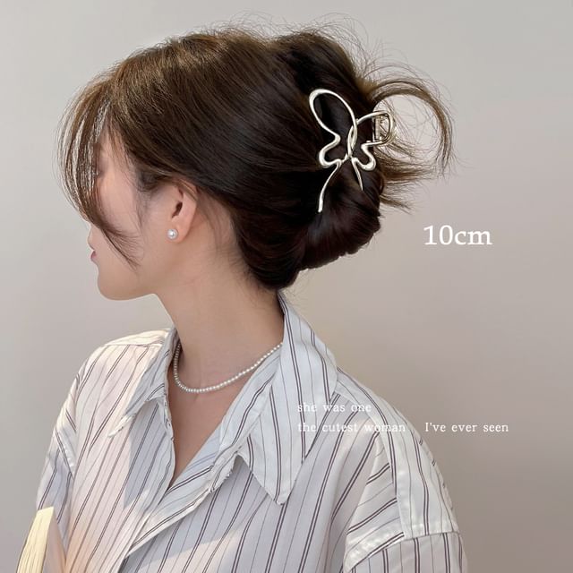 Pince à cheveux papillon en métal