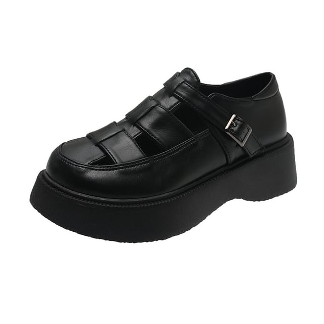 Mocassins à plateforme découpée