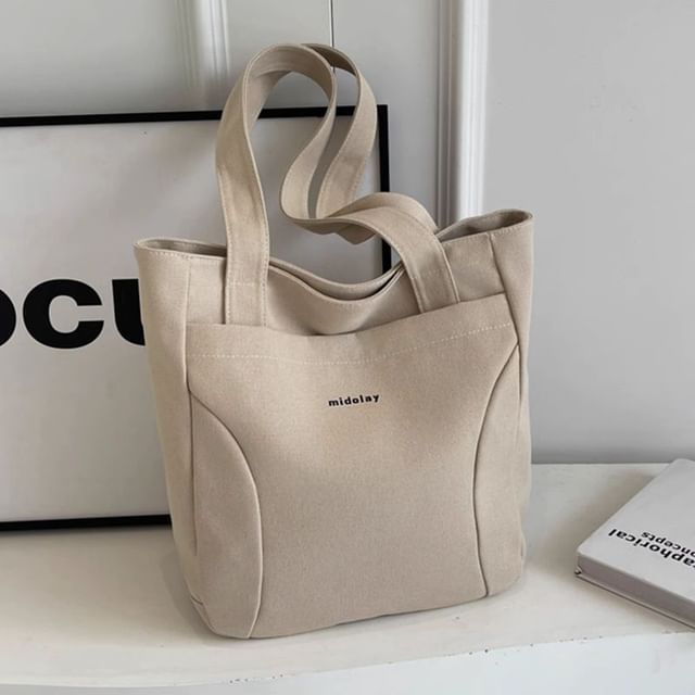 Canvas Tote Lettering Bag