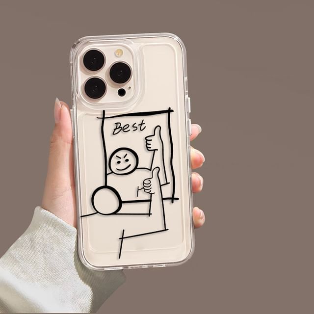 Coque de téléphone à motif miroir de dessin animé - iPhone 15 Pro Max / 15 Pro / 15 Plus / 15 / 14 Pro Max / 14 Pro / 14 Plus / 14 / 13 Pro Max / 13 Pro / 13 / 13 mini / 12 Pro Max / 12 Pro / 12 / 12 mini / 11 Pro Max / 11 Pro / 11