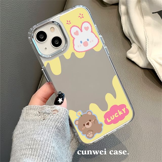 Coque de téléphone à motif animal miroir - iPhone 15 Pro Max / 15 Pro / 15 Plus / 15 / 14 Pro Max / 14 Pro / 14 Plus / 14 / 13 Pro Max / 13 Pro / 13 / 13 mini / 12 Pro Max / 12 Pro / 12 / 12 mini / 11 Pro Max / 11 Pro / 11