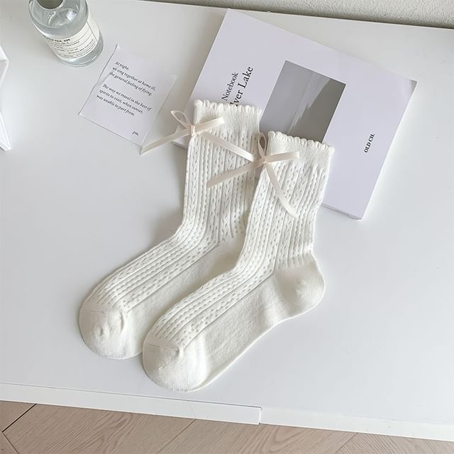 Chaussettes Pointelle à nœud