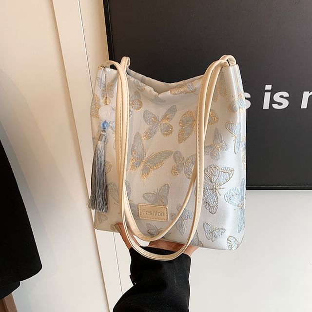 Bag Jacquard Butterfly Bucket